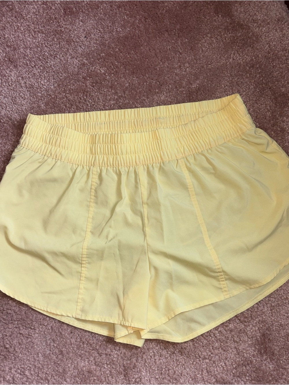 all in motion Yellow Elastic-Waist Athletic Shorts